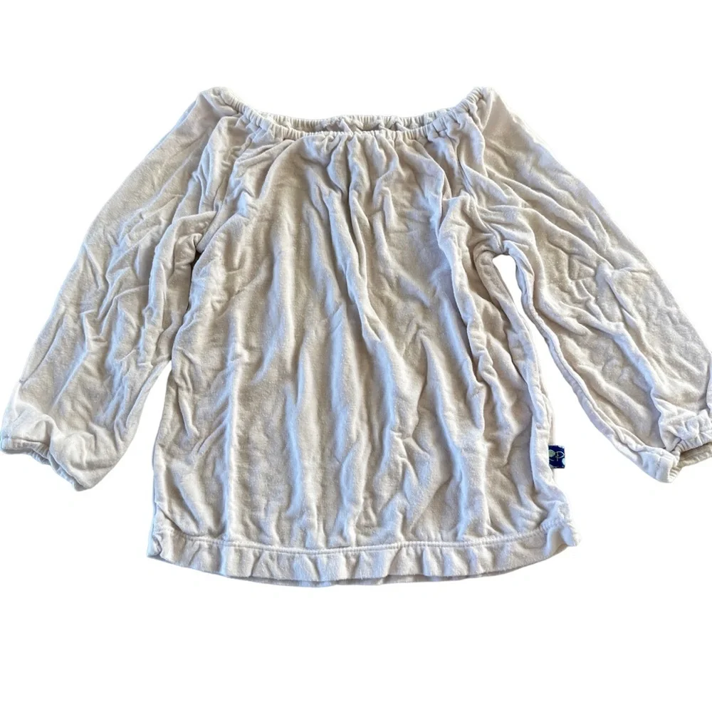 KicKee Pants Natural Long Sleeve Peasant Top
